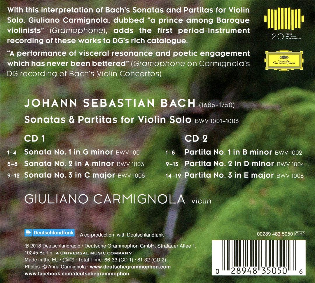 Johann Sebastian Bach: Sonatas & Partitas BWV 1001-1006 cover art