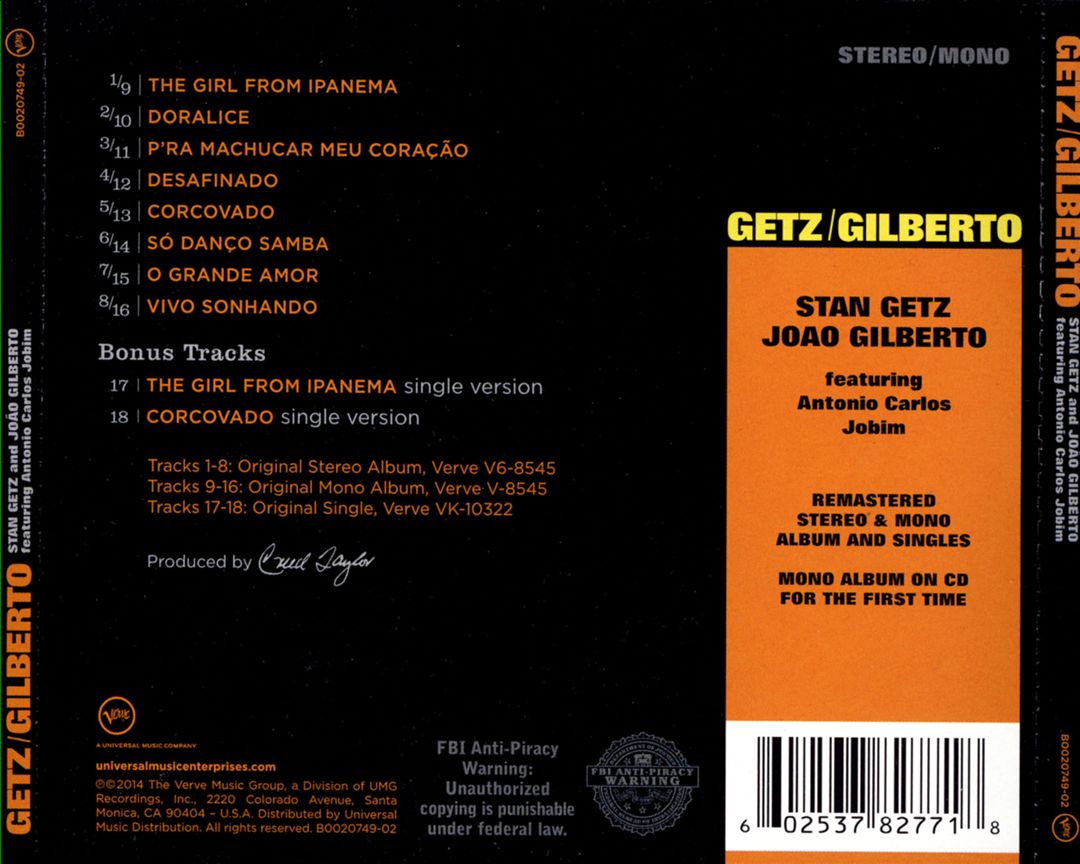 Getz/Gilberto [50th Anniversary] cover art