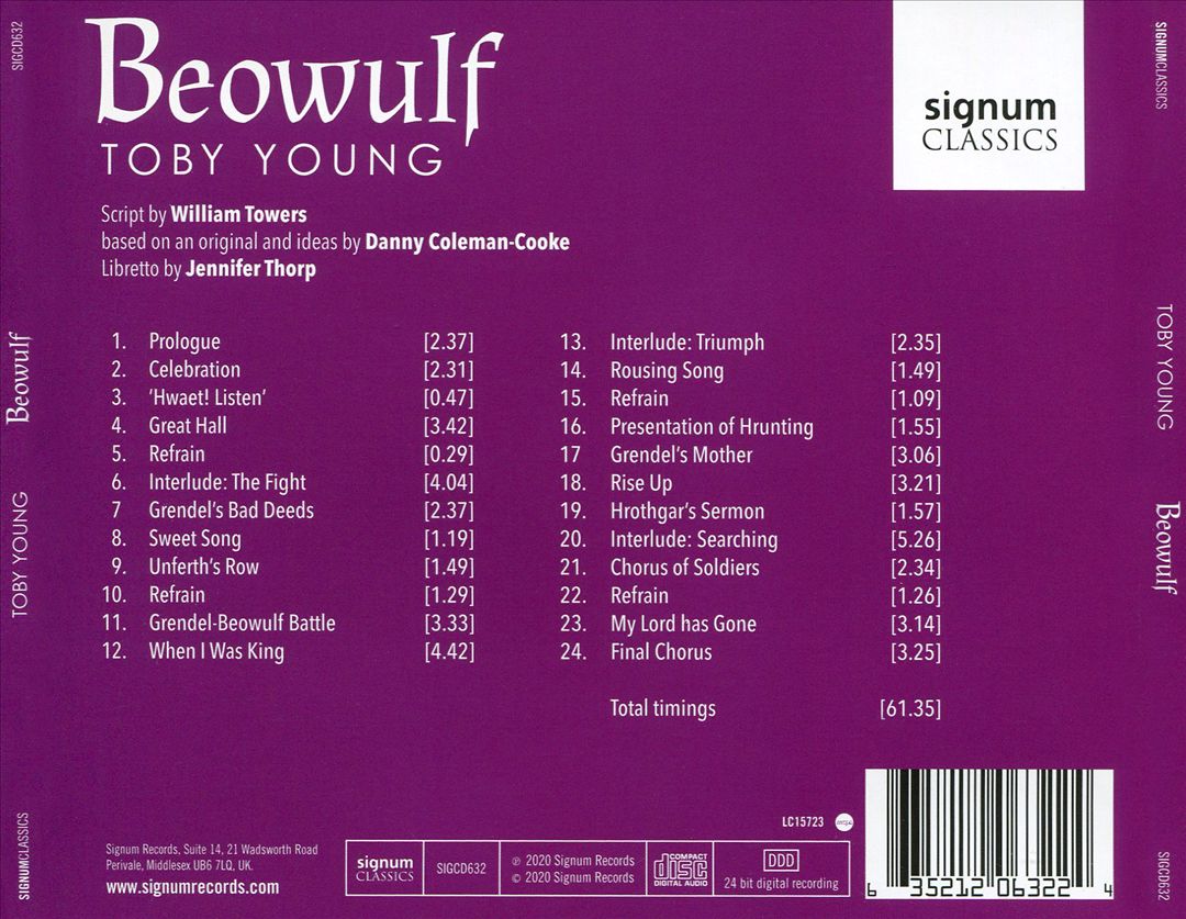 Toby Young: Beowulf cover art