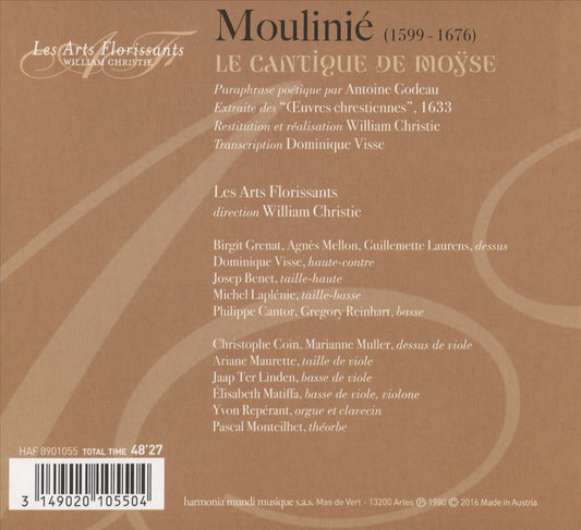 Moulinié: Le Cantique de Moÿse cover art