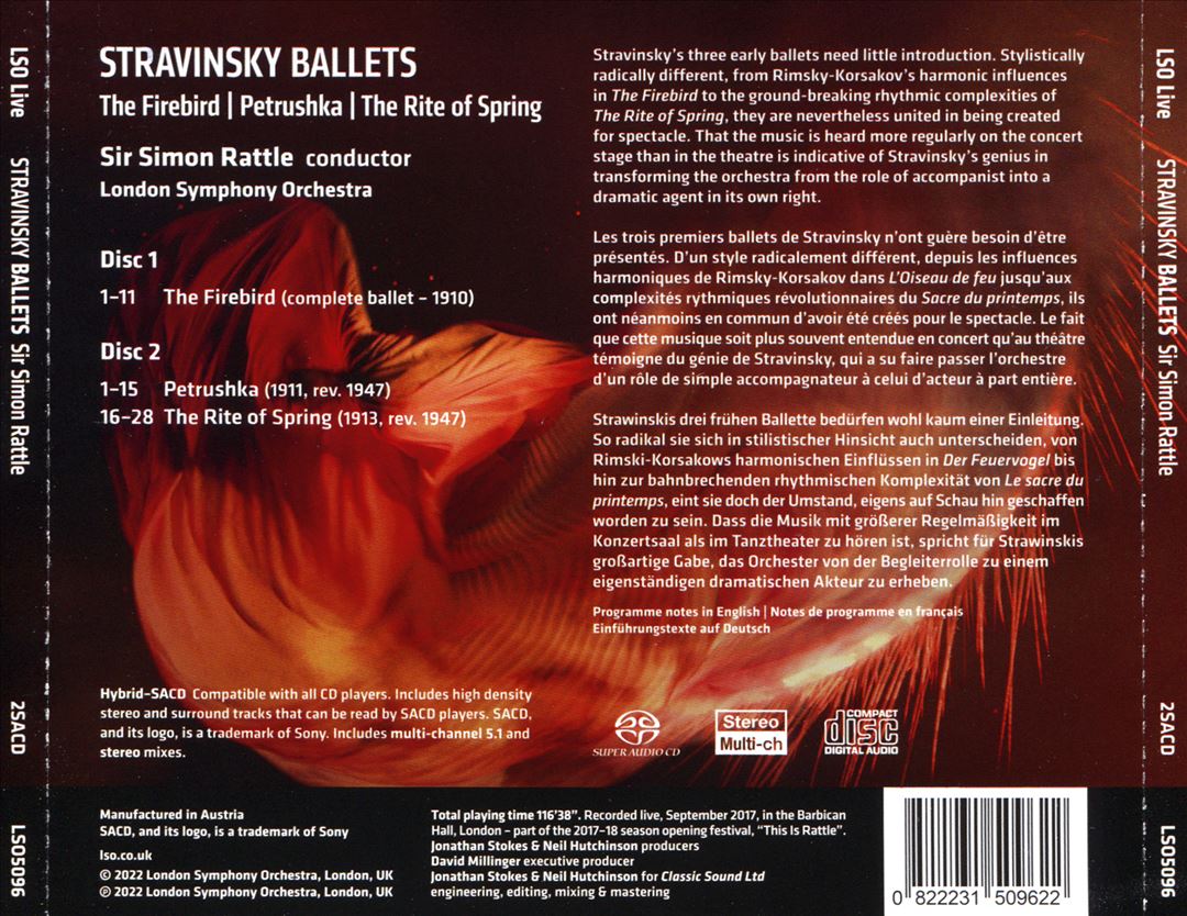 Stravinsky Ballets: The Firebird; Petrushka; The Rite of Spring cover art