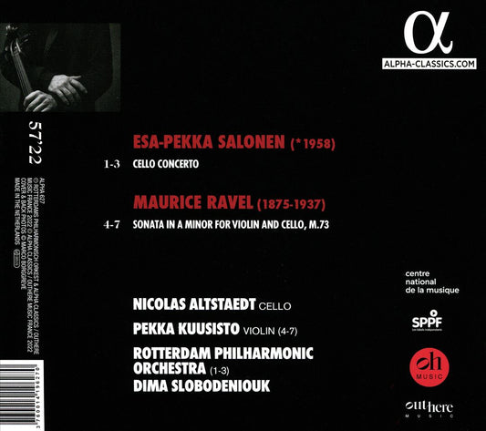 Salonen: Cello Concerto; Ravel: Sonata for Violin & Cello cover art