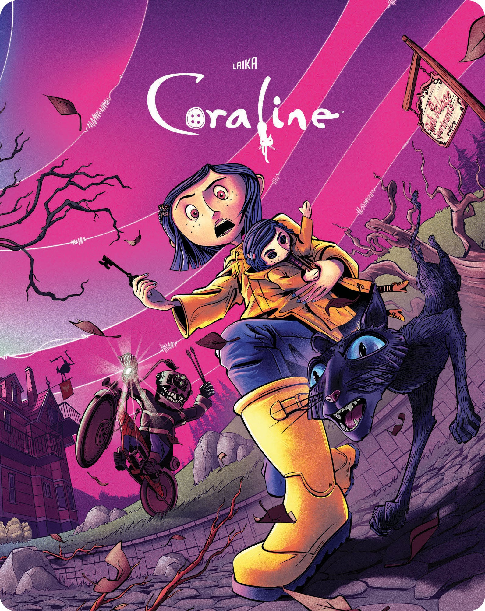 Coraline [SteelBook] [4K Ultra HD Blu-ray/Blu-ray] cover art